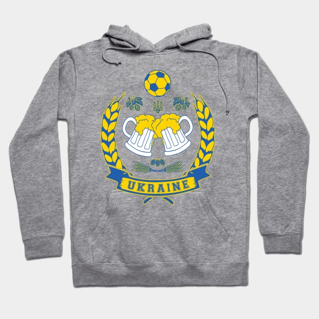 Ukraine, Beer, Football, Soccer, World Cup Hoodie by Vladimir Zevenckih